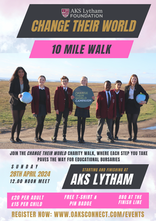 Change Their World Sponsored Walk, 28th April - community event