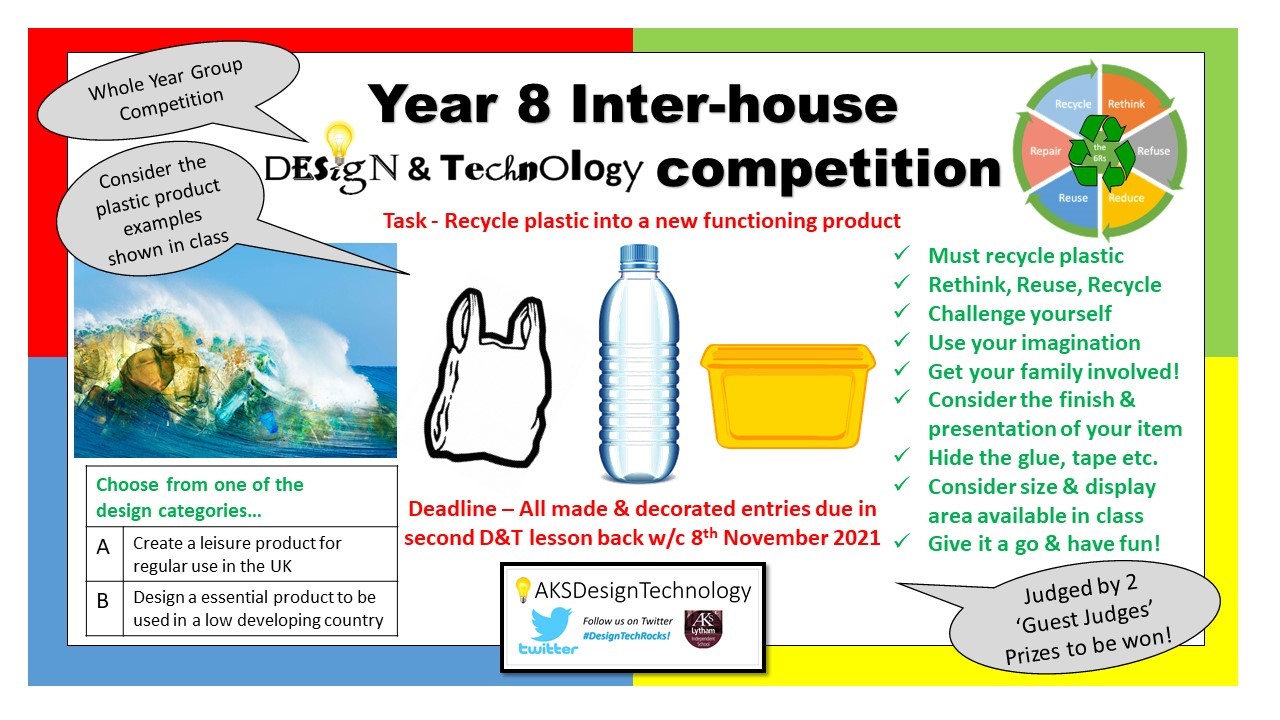 Year 8 Inter-house Design & Technology Competition