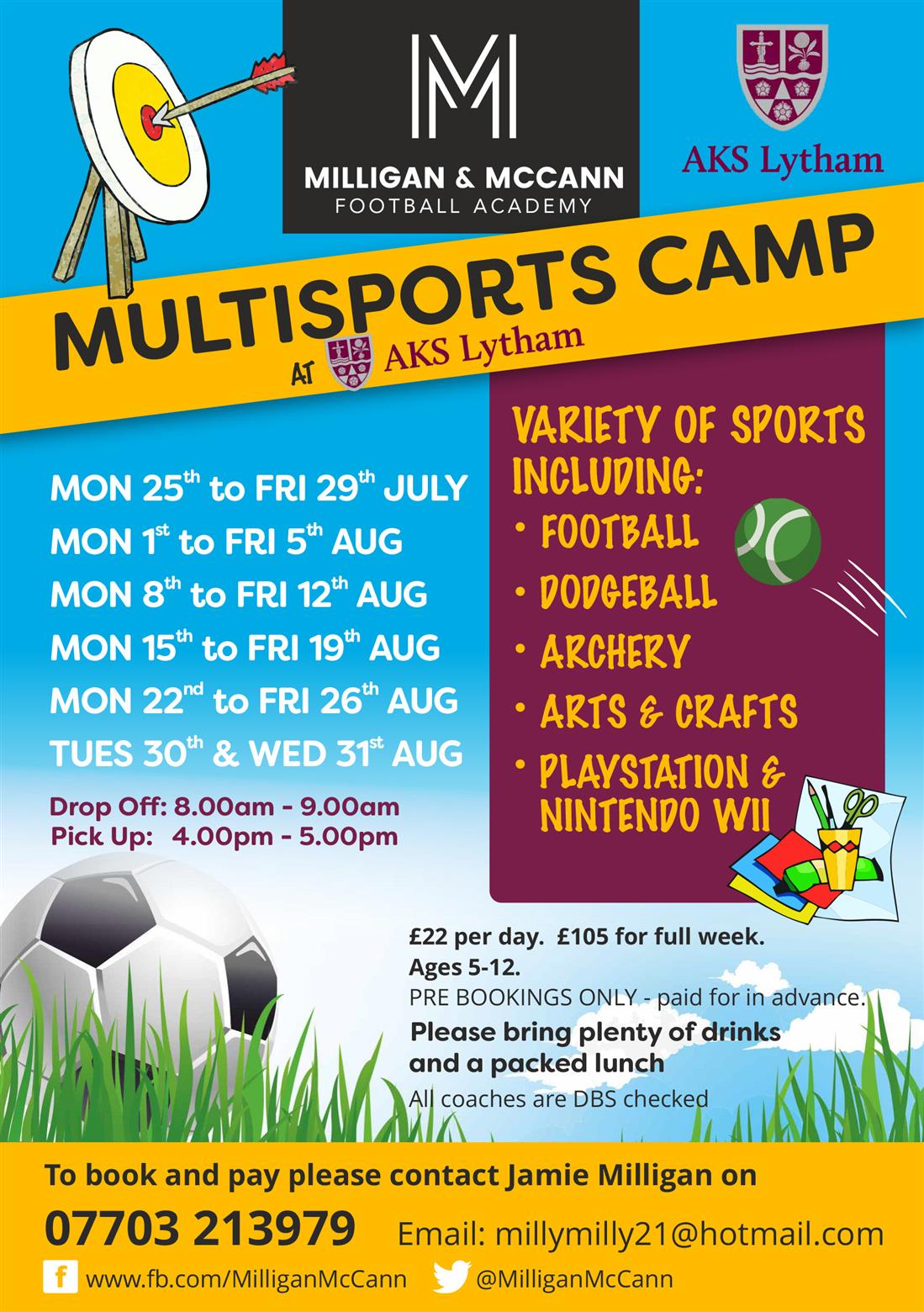 Summer Multisports Camp with Milligan & McCann