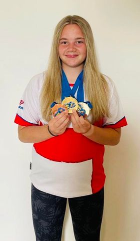 Evie strikes Gold for England's Archery team