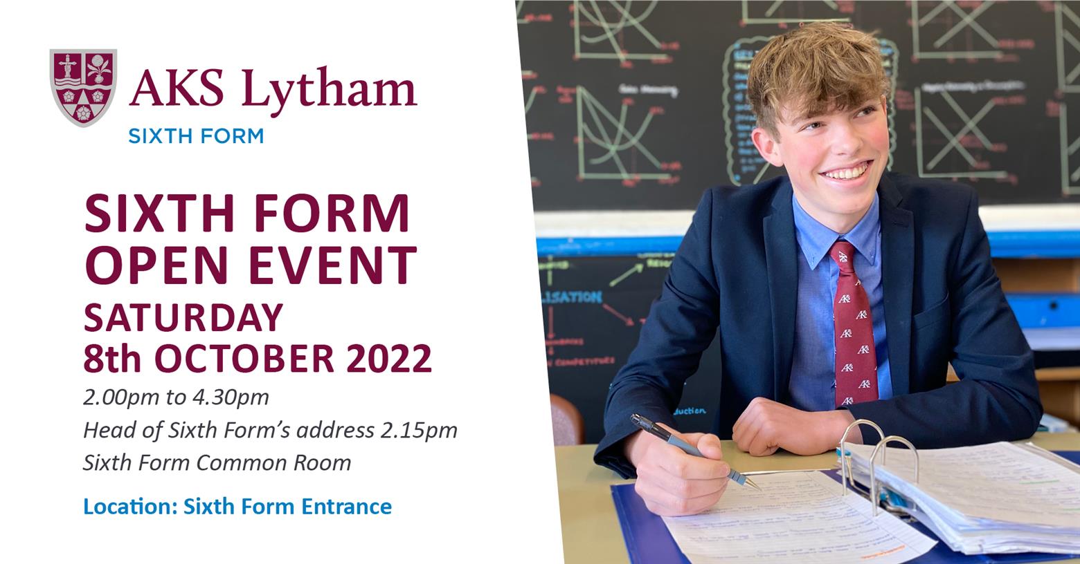 Sixth Form Open Afternoon: 8th October 2022