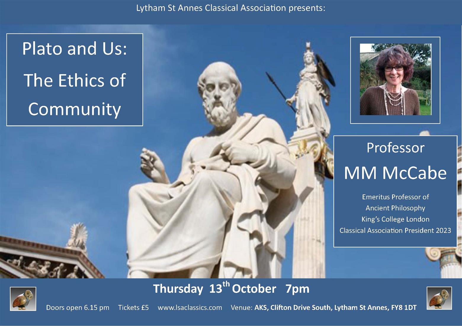 Lytham St Annes Classical Association Lecture - Plato and Us: The Ethics of Community