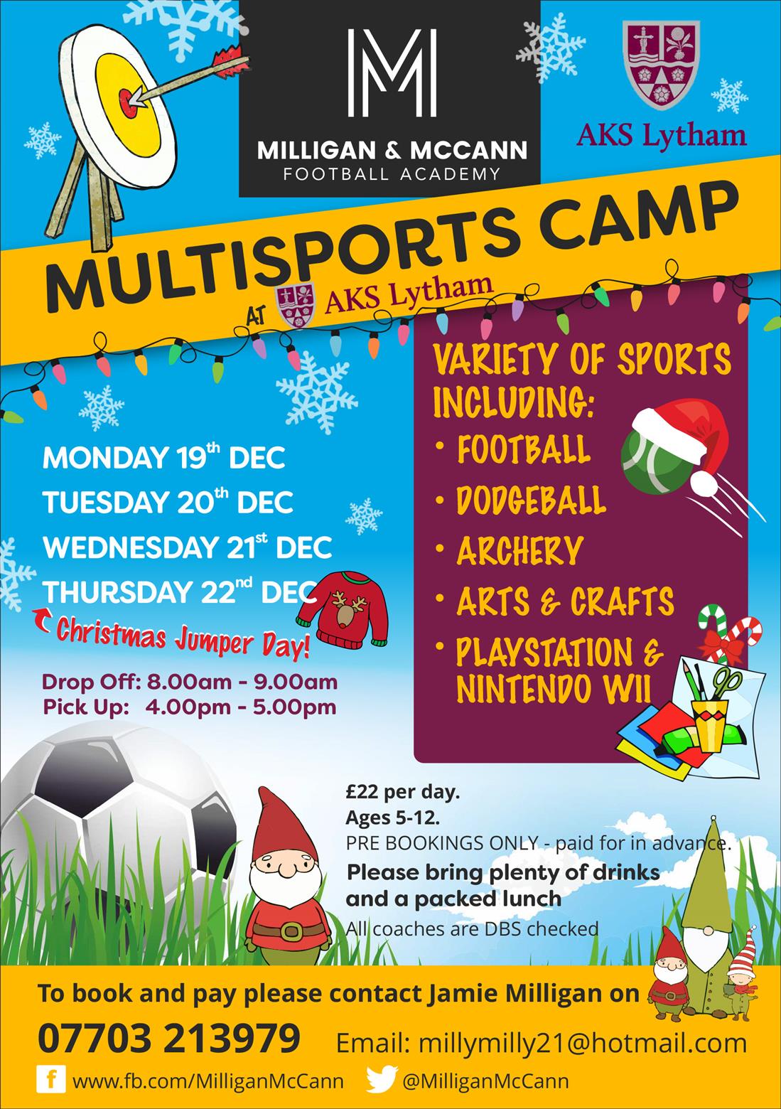 Milligan & McCann Multisports Christmas Camp