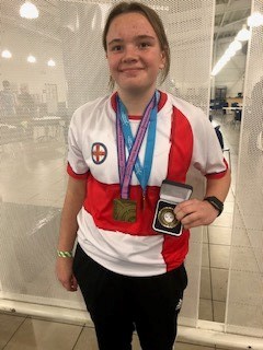 Triple gold for Evie at the Archery GB Junior National Indoor Championships