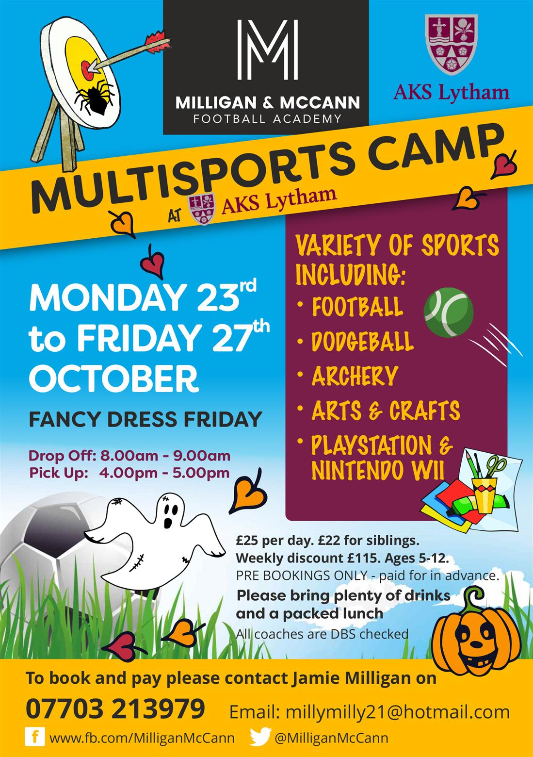 October half term multisports camp