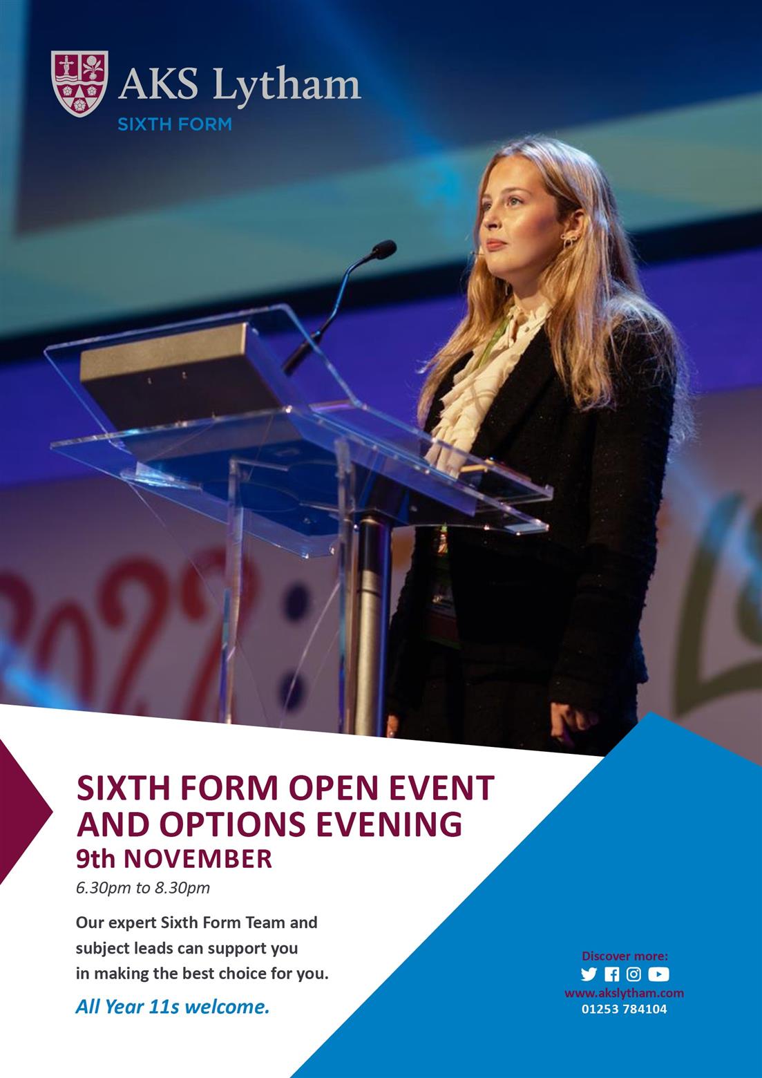 Sixth Form Open Event and Options Evening - Thursday 9th November