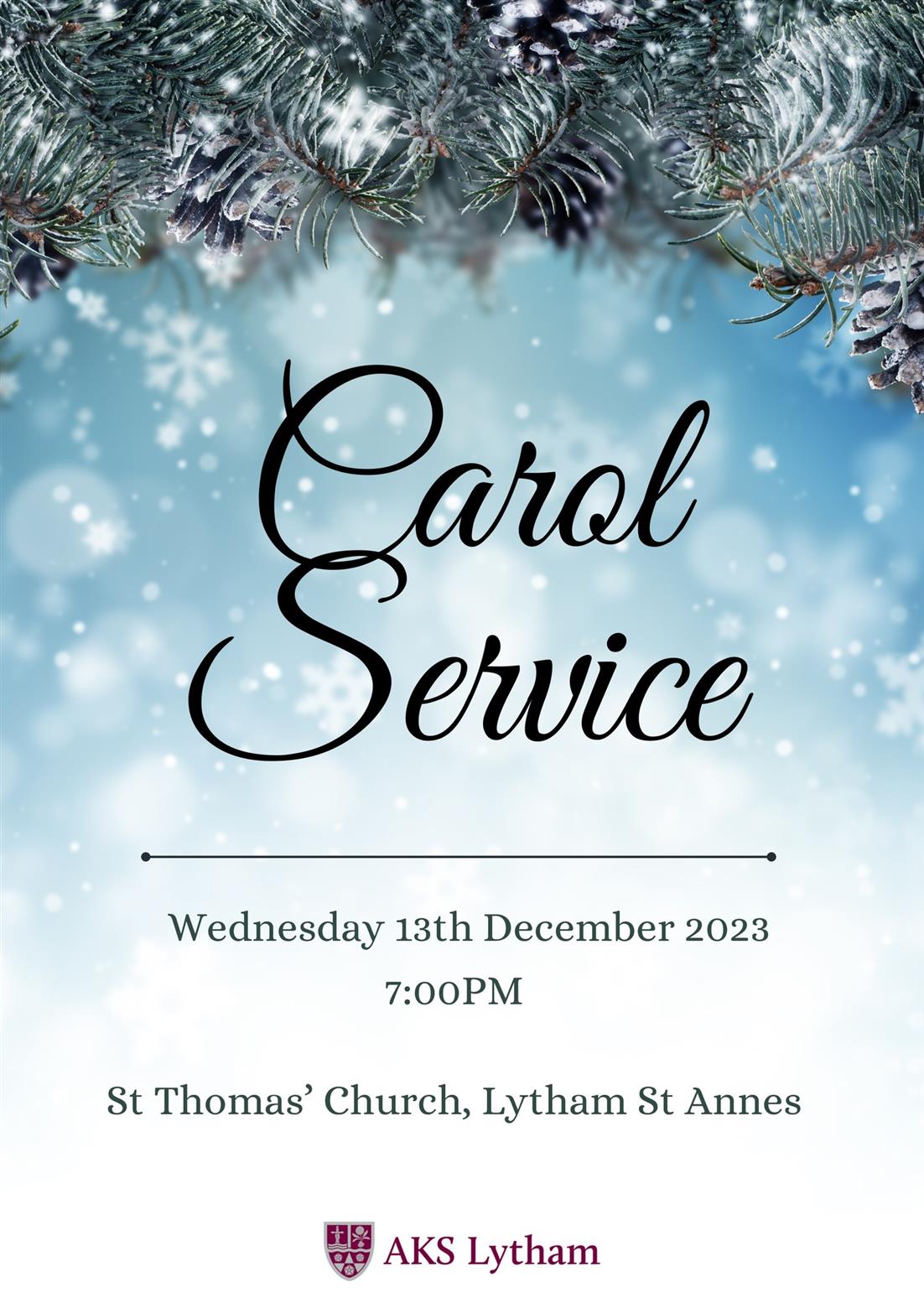 Come and join us for our beautiful Carol Service