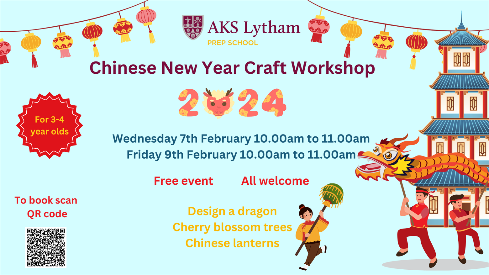 Chinese New Year Craft Workshop - 7th & 9th February 2024