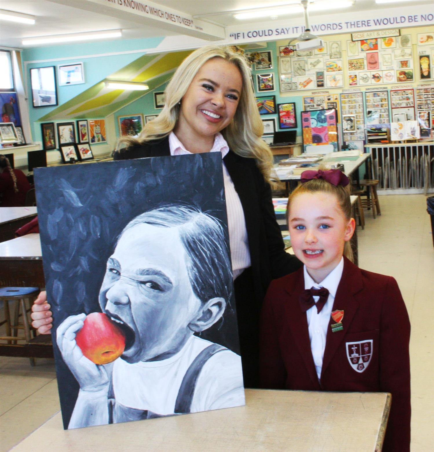 'Red Apple Roma' – A portrait of my sister by Gracie C, Year 12