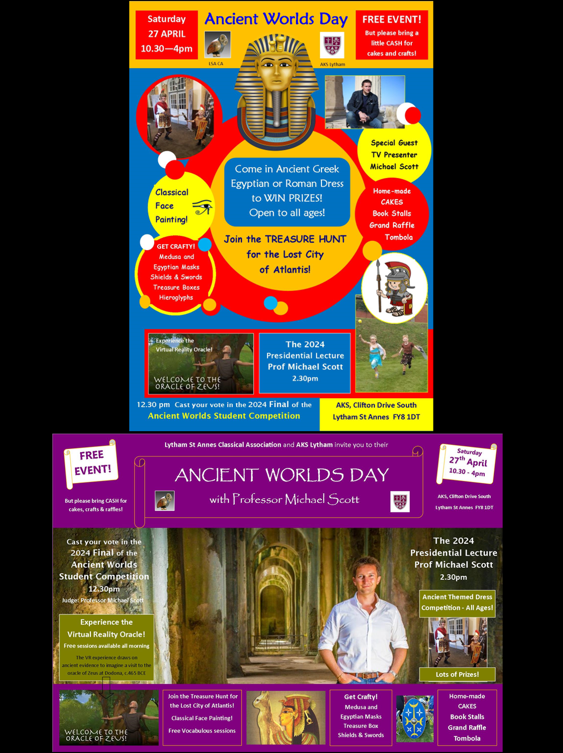 LSA Classical Association: 'Ancient Worlds Day' at AKS, 27th April