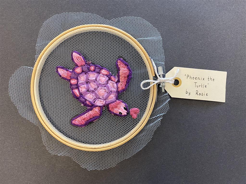 Rosie enters Blackpool Sea Life Competition with beautiful embroidery