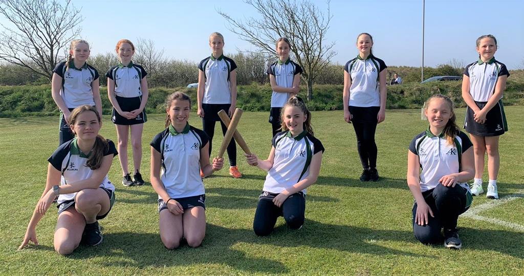 Girls celebrate 6 wins in rounders matches against Rossall School