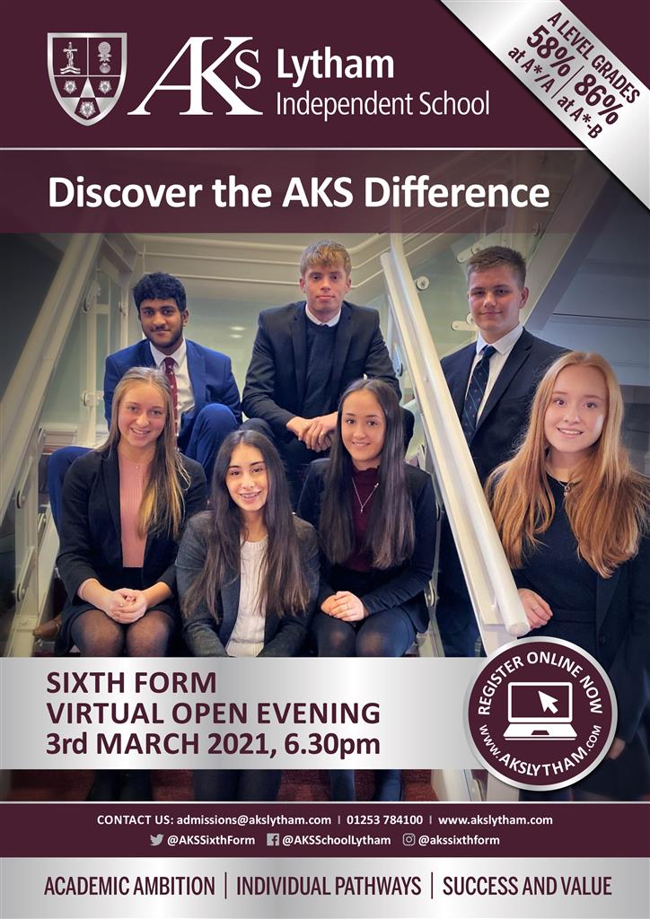 Sixth Form Virtual Open Evening - 3rd March