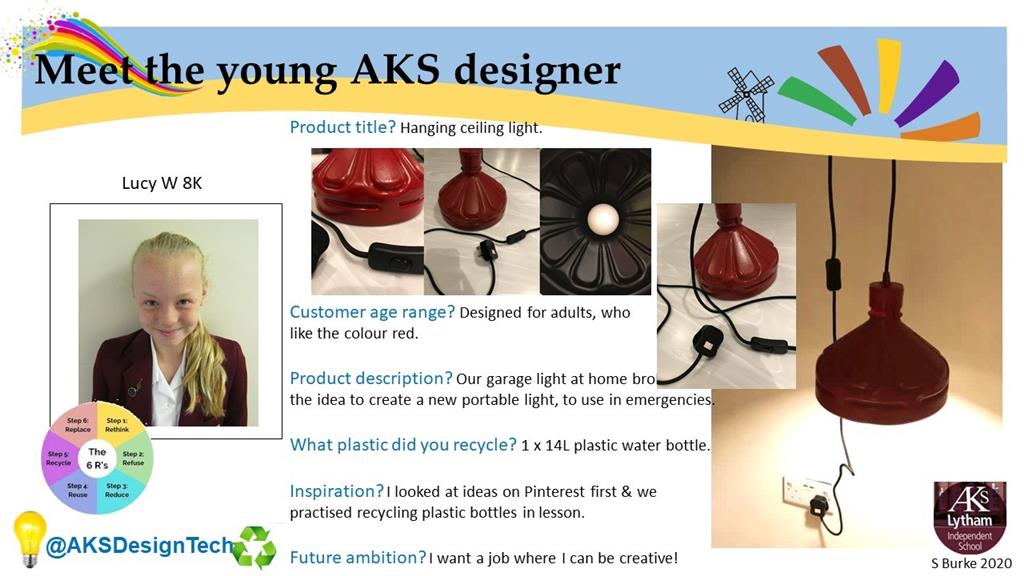 Lucy shines to earn First Place in Y8 Recycling Challenge