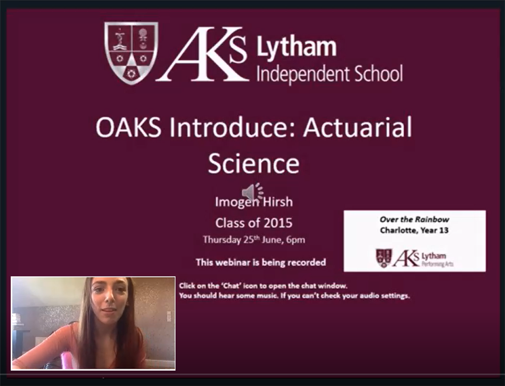 OAKS Introduce... Careers Talk (Actuarial Science)