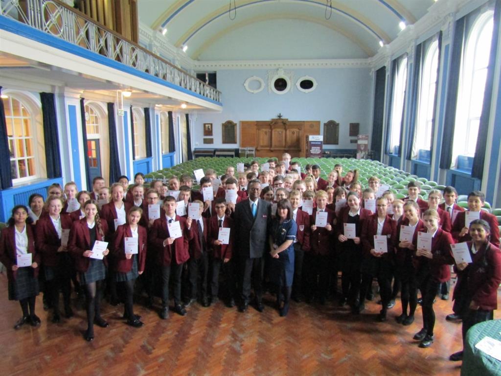 Year 9 students presented with Heart Start certificate