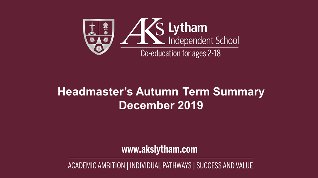 Headmaster's End of Term Summary - new video released
