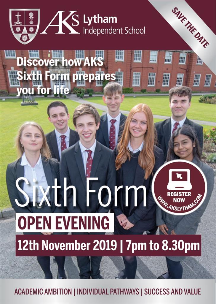 AKS Sixth Form Open Evening, 12th November