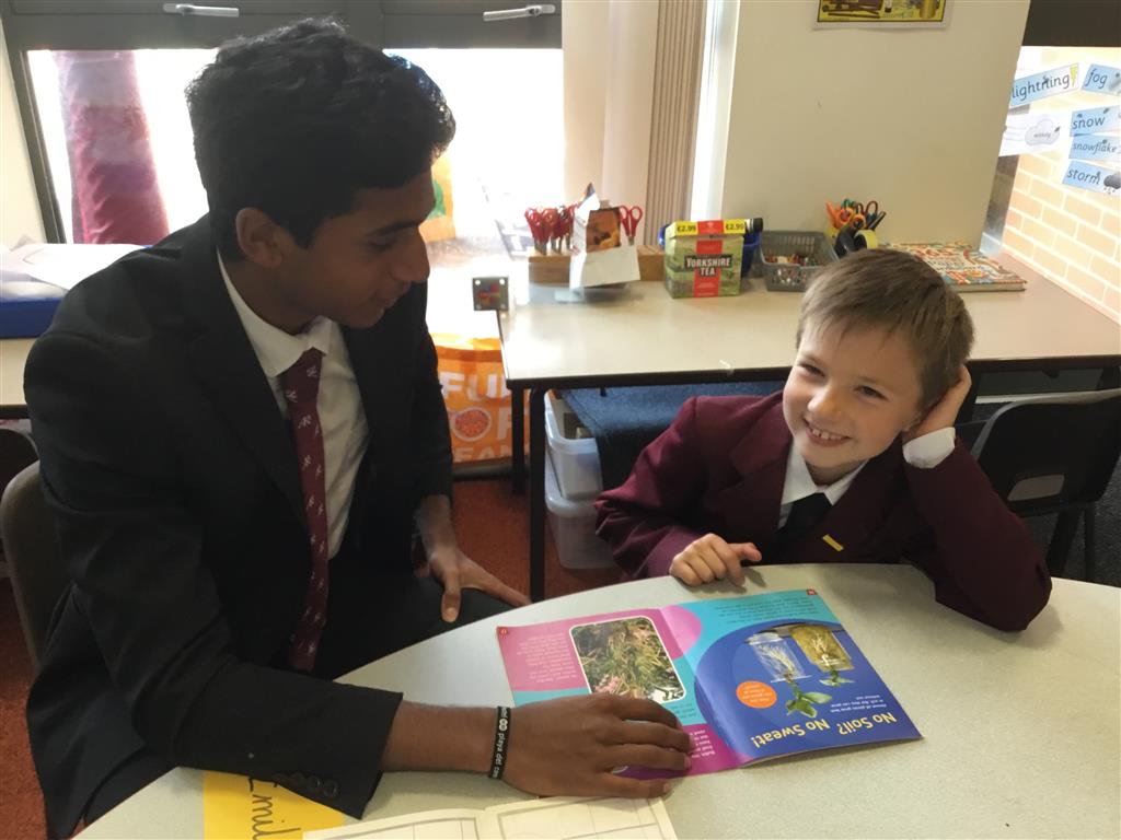 Sixth form partnership with prep supports reading, communication and empathy