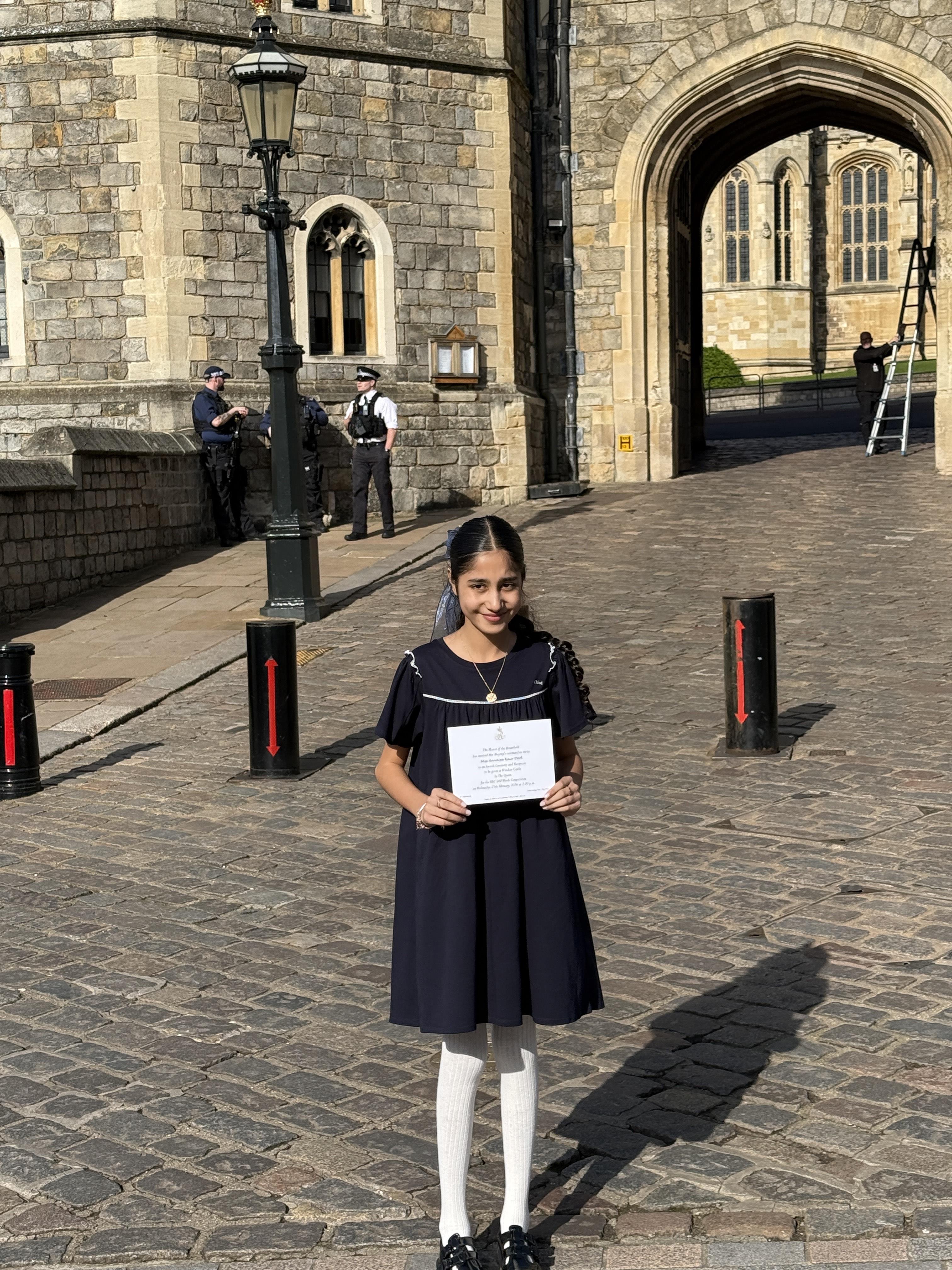 BBC 500 Words Finalist Annaiya Celebrates at Windsor Castle